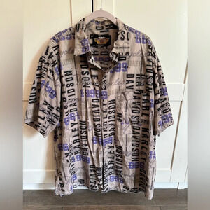 Vintage 1999 Harley Davidson button up men's XL
